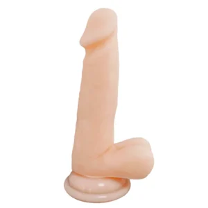 Dildo realista de silicona con sopapa de 21,5 cm color piel